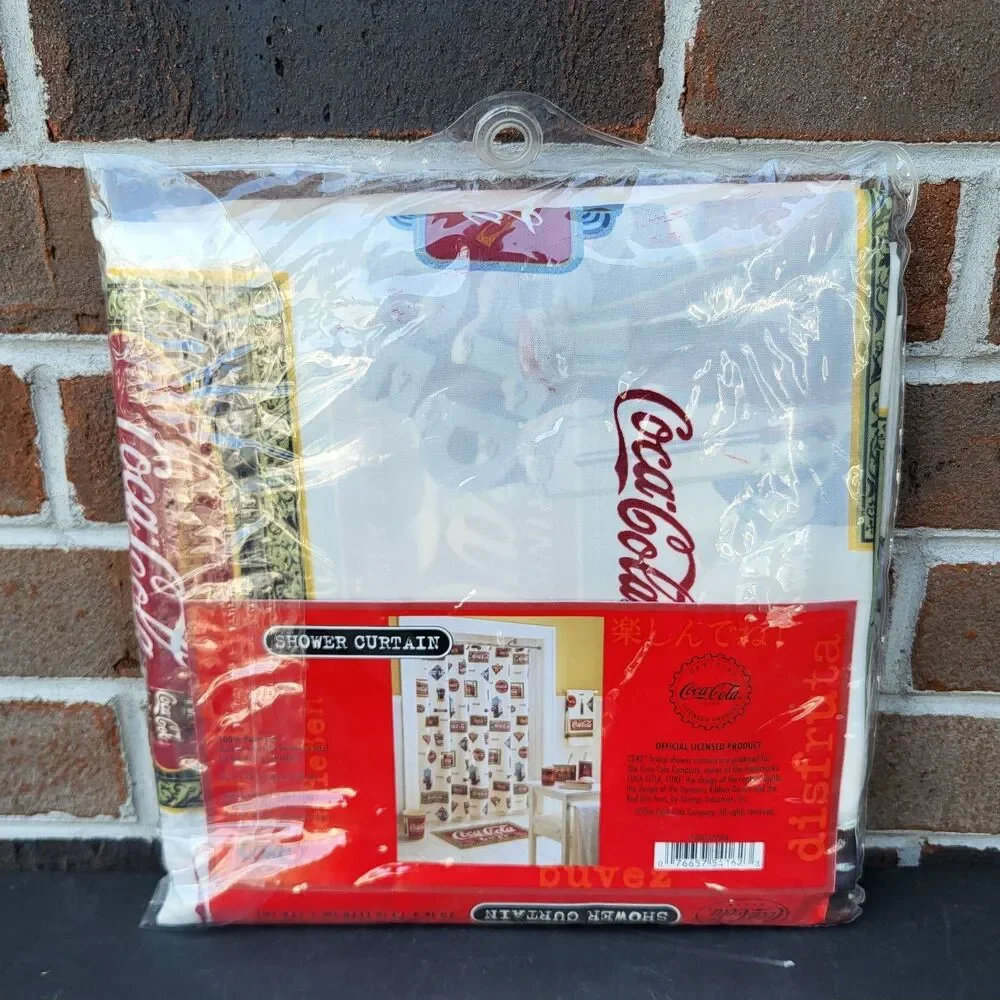 Vintage Coca-Cola Shower Curtain Made In USA 1990s Rare